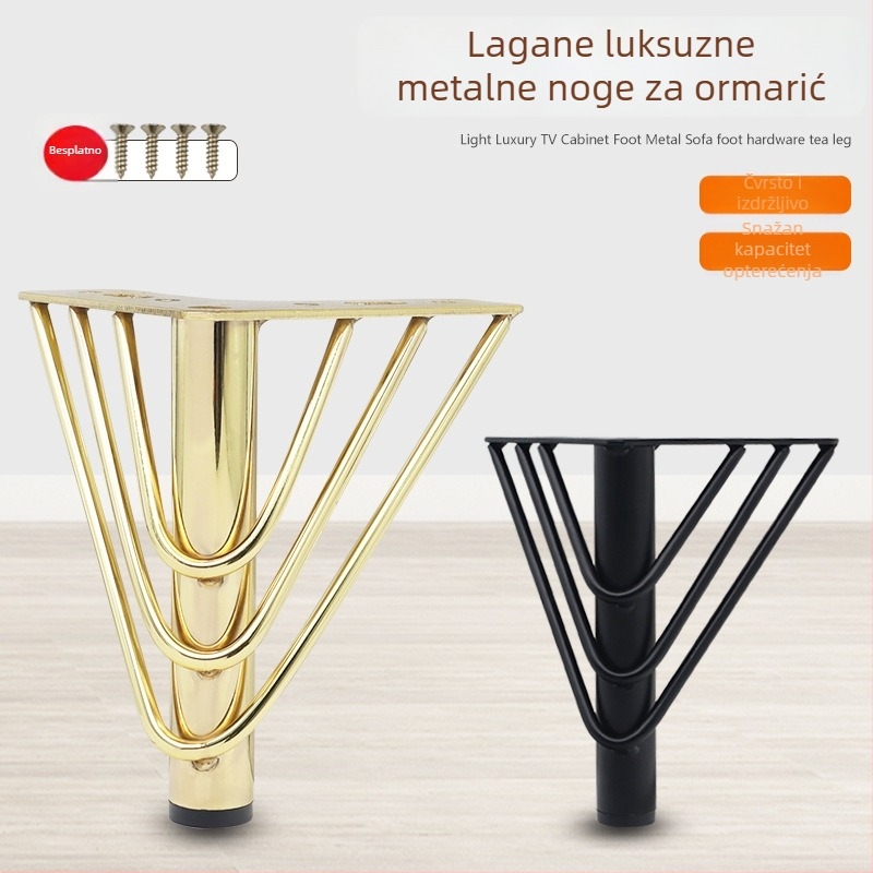 Chromirane metalne noge za kauč, nožne namještaja u stilu laganog luksuza, noge za TV ormarić i kupaonski ormarić, noge za stolić za kavu, noge namještaja, hardverski dodaci