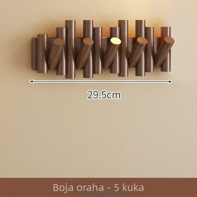 Nordijskog stila, drvena zidna vješalica za odjeću s dizajnom tipki klavira i skrivenim kukama za ključeve i torbe.