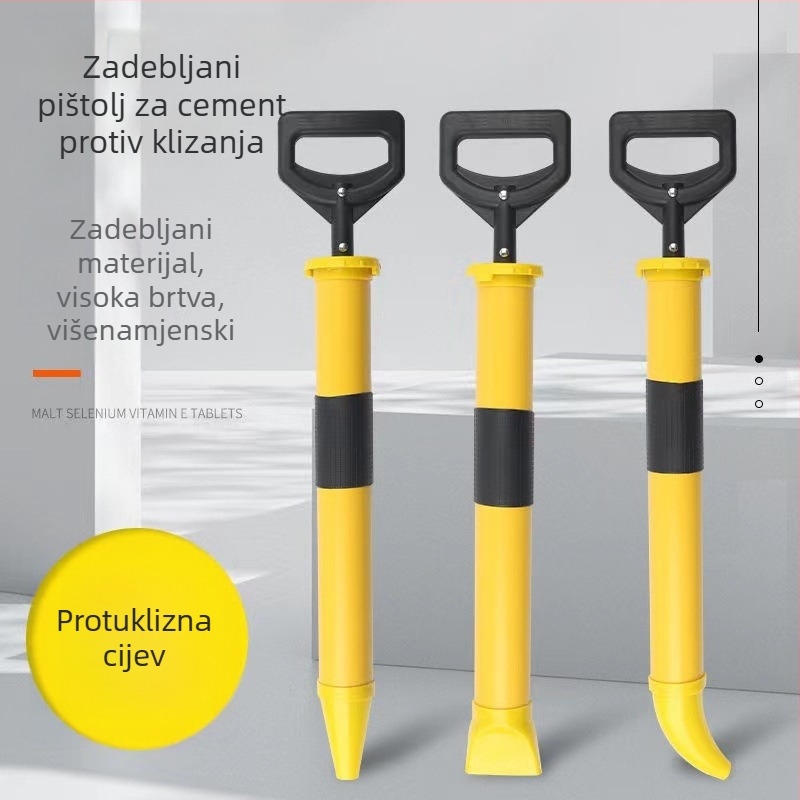 Ručni pištolj za brtvljenje i punjenje praznina s kružnim i ravnim nastavcima, produžen, višenamjenski cementni pištolj s zamjenjivim glavama za vrata i prozore