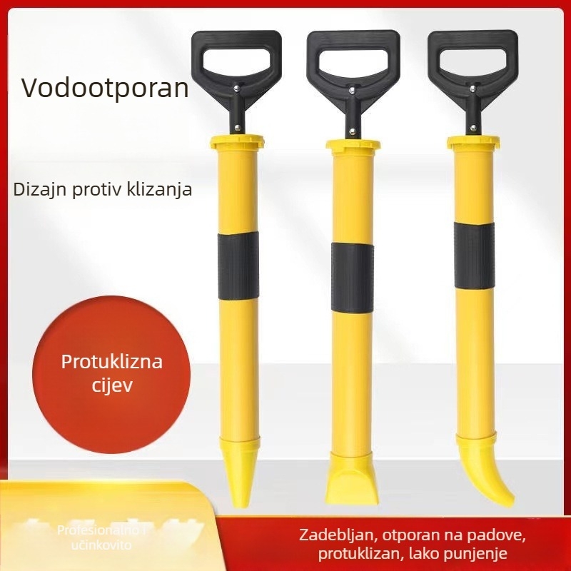 Ručni pištolj za brtvljenje i punjenje praznina s kružnim i ravnim nastavcima, produžen, višenamjenski cementni pištolj s zamjenjivim glavama za vrata i prozore