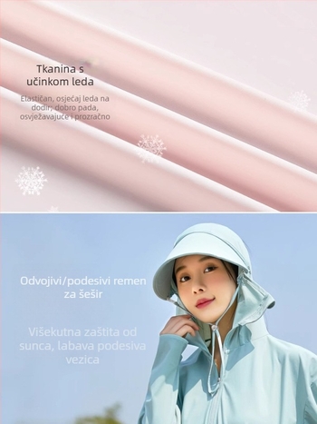 Unisex lagana kapuljača jakna s UV zaštitom, ljetna najlonska jakna, UPF50+, brzo sušenje, prozračna, za biciklizam, planinarenje, penjanje i aktivnosti na otvorenom