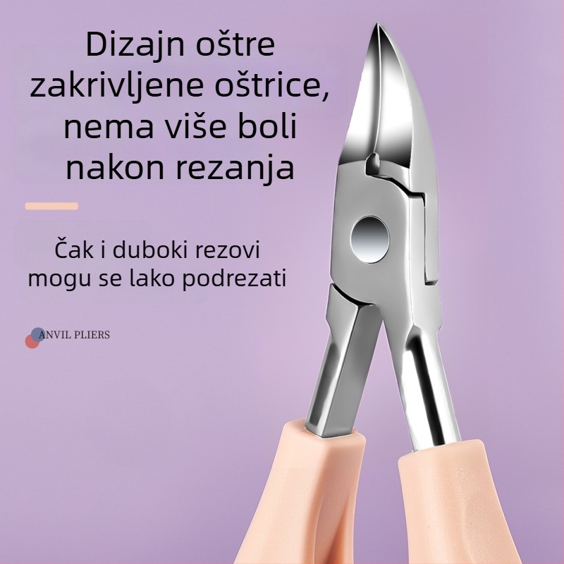 Višenamjenski kliješta s orlovim kljunom za njegu noktiju, kliješta za nokte s nagibom za kućni manikur i pedikur