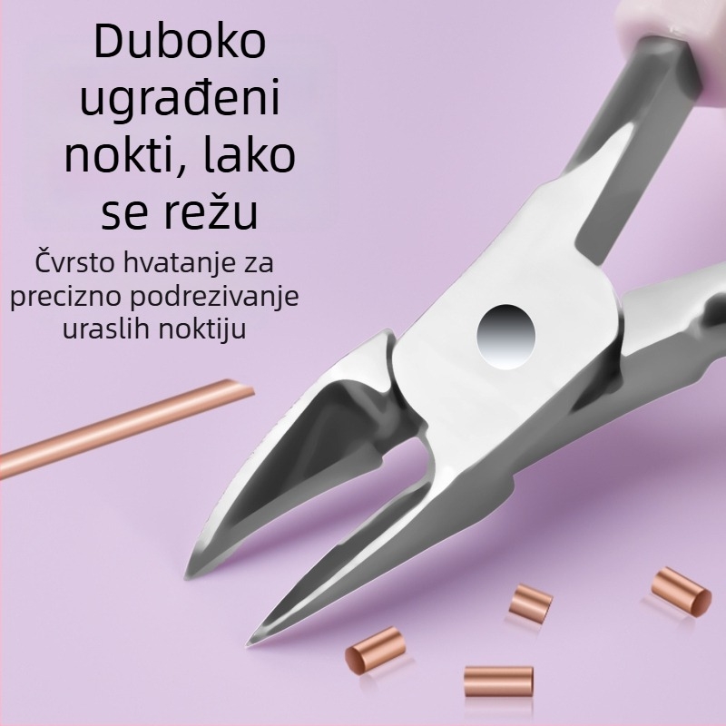 Višenamjenski kliješta s orlovim kljunom za njegu noktiju, kliješta za nokte s nagibom za kućni manikur i pedikur