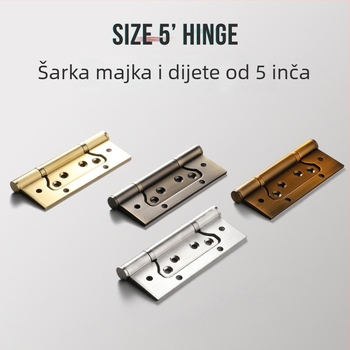 Howty 5-inčni debeli nehrđajući čelični šarniri za drvena vrata, s ležajem, tih sklopivi šarniri