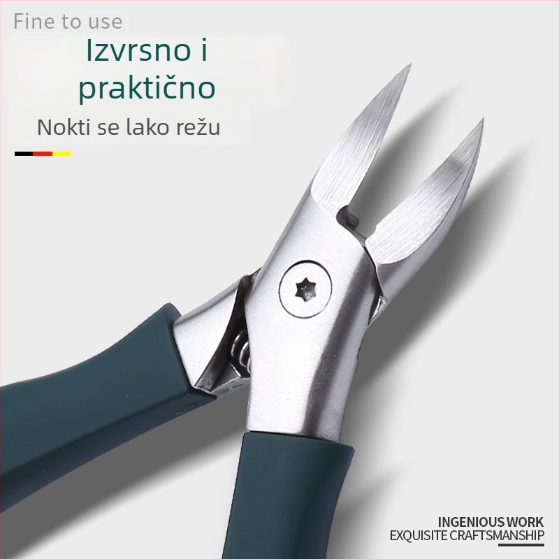 Set za njegu noktiju od nehrđajućeg čelika: profesionalne škare za nokte, alat za uklanjanje mrtve kože, klešta za kožicu i klešta za brazdu nokta