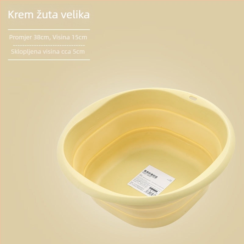 Sklopiva plastična umivaonica, prijenosna za putovanja i studentski dom, kompaktna posuda za pranje