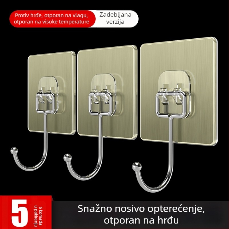 Snažna ljepljiva kuka za zid s usisnom čašom, bez bušenja, kuhinja, nosivost do 1 kg