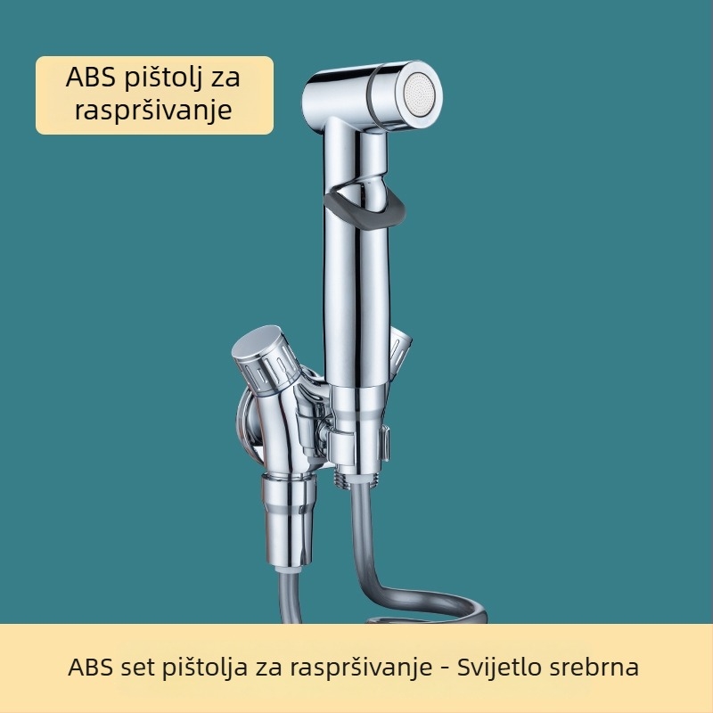 Komplet mlaznice za WC od cijelog mesinga s jednim ulazom i dva izlaza, kutni ventil, skladište kupaonice, visokotlačno ispiranje
