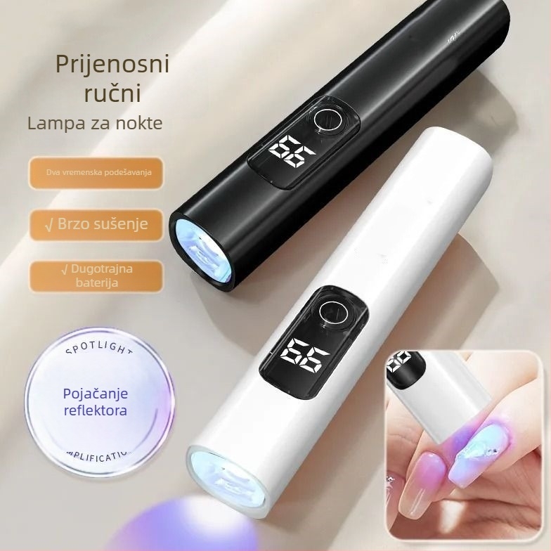 Prijenosna UV lampa za nokte za gel lak, kompaktna ljubičasta svjetlost