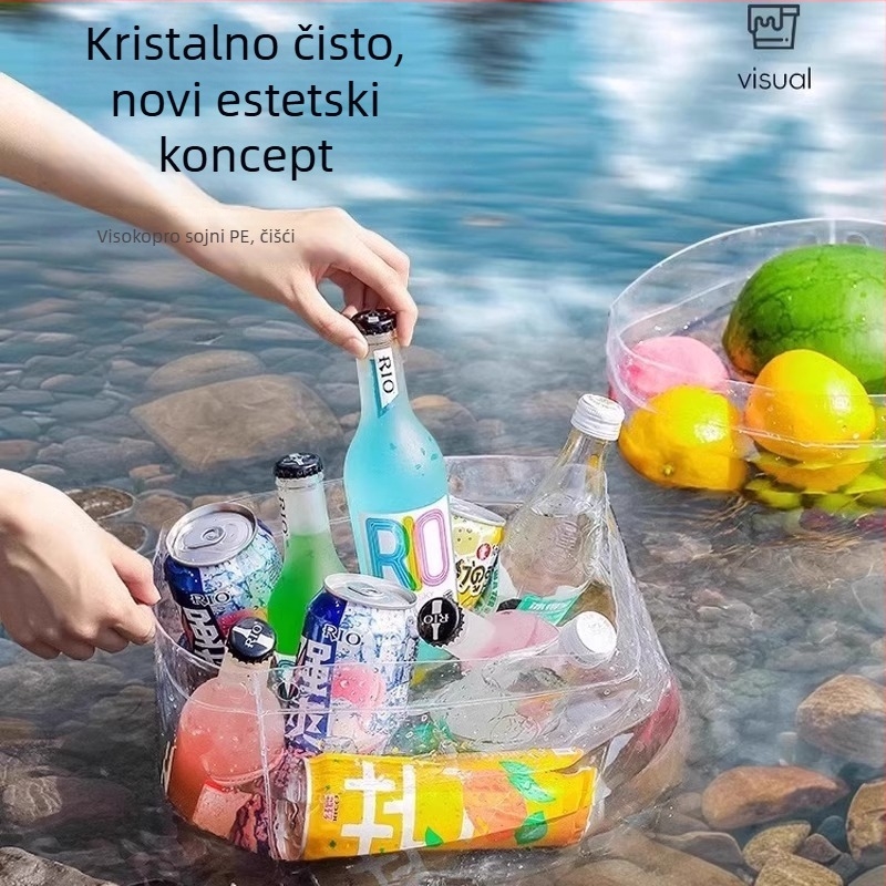 Jednokratna sklopiva posuda za putovanja: prijenosna posuda za pranje, posuda za vodu, vrećica za rublje i posuda za namakanje stopala