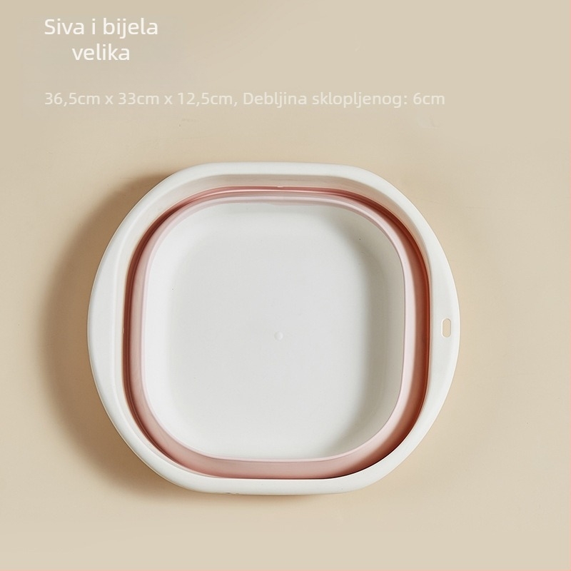 Prijenosna sklopiva plastična posuda za pranje lica i povrća – višestruka posuda za studentski dom