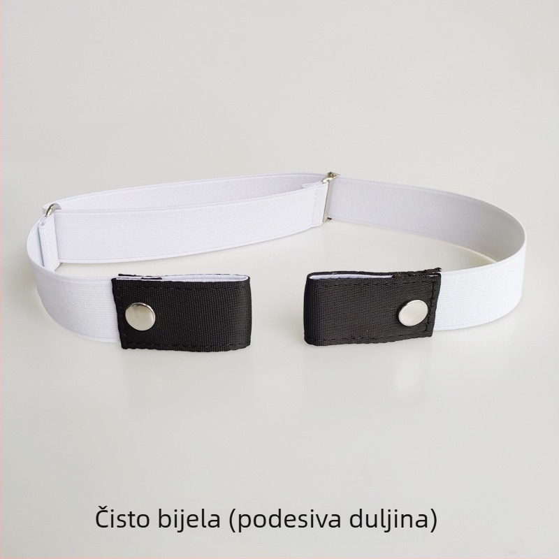 Cynthison 3 cm elastični kaiš za traperice, unisex, zatvaranje na snaps, najlonska omotnica oko struka, duljina 115 cm