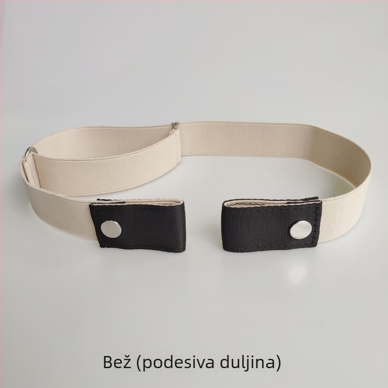 Cynthison 3 cm elastični kaiš za traperice, unisex, zatvaranje na snaps, najlonska omotnica oko struka, duljina 115 cm