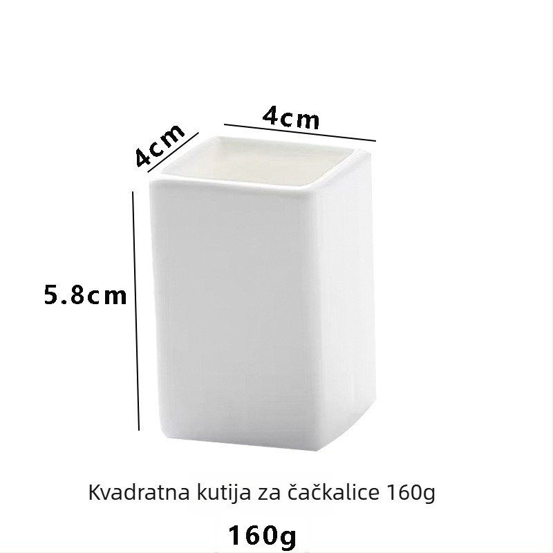 Bijeli keramički set posuda za začine, otporan na visoke temperature, s 35 rupa, solnička i posuda za ulje
