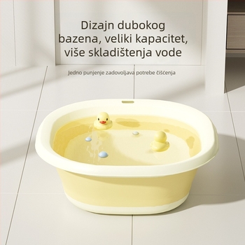 Sklopiva posuda za lice i povrće, jednobojna, kućna upotreba, prijenosna plastična posuda, sklopiva i proširiva.