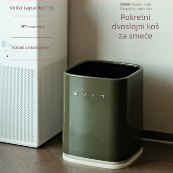 Kanta za otpad s velikim kapacitetom i dvostrukim slojem spremnika – za dnevni boravak, kuhinju, kupaonicu i ured