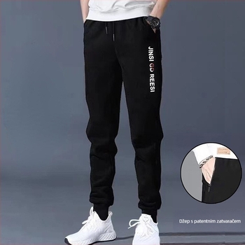 Duge hlače za tinejdžere dječake, zimske hlače s flecom, slim kroj, casual jogger stil