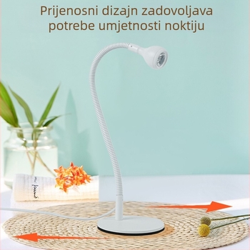 Stolna LED lampica za manikuru i nadogradnju trepavica, ljubičasta svjetlost, brzo sušenje