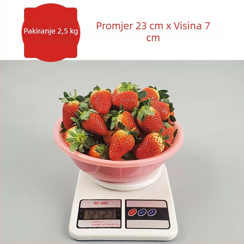Plastična zdjela za branje jagoda, dostupna u veličinama 1 kg, 1,5 kg, 2 kg i 2,5 kg