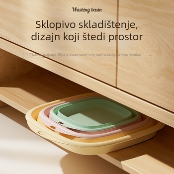 Sklopiva posuda za pranje lica, prijenosna za putovanja, studentske sobe i dom, pogodna za trudnice i bebe, dostupna u velikoj, srednjoj i maloj veličini