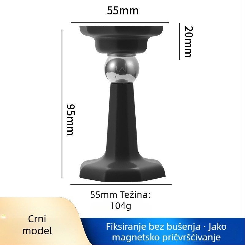 Magnetični držač vrata bez bušenja, sa silikonskom podlogom, skrivena ugradnja