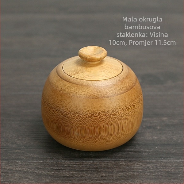 Bambusova kutija za čaj s aluminijskim poklopcem, prijenosna putna kutija za čaj
