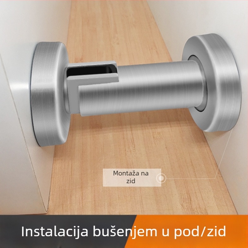 Teški magnetski držač vrata od 304 nehrđajućeg čelika, crna