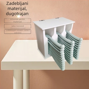 Prozirni akrilni organizator za žlice i pribor s poklopcem – odvodni stalak u kuhinji