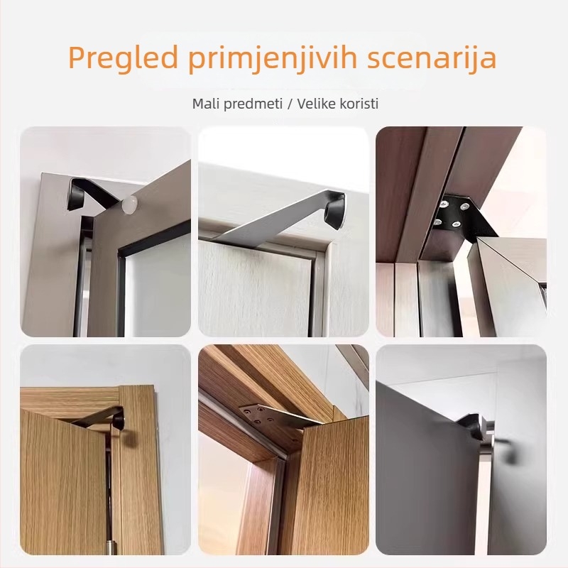 90° stopper za vrata za kupaonska vrata, podna montaža, nehrđajući čelik i plastika, model za lijeva i desna vrata, moderni minimalistički stil