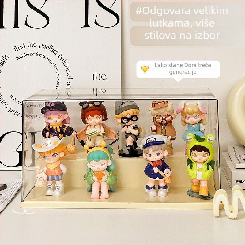 Dora vitrina za prikaz figurica za kućnu upotrebu, prozirna akrilna kutija za LEGO figurice i kutije iznenađenja