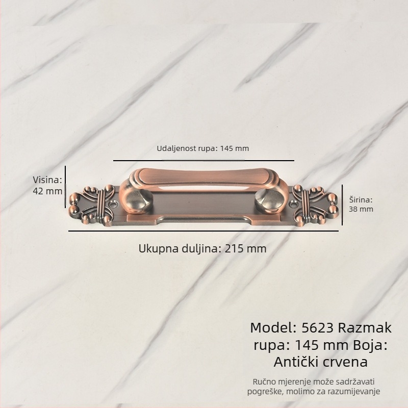 Kvaka za vrata od aluminijske legure – europski retro stil, za drvena vrata, klizna vrata i vrata ormara