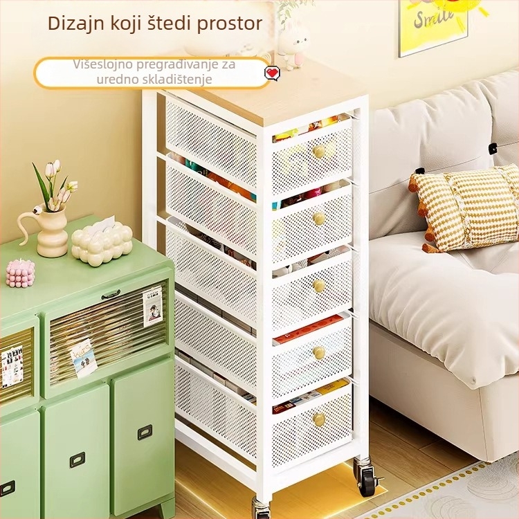 Bez montaže, pomični skladišni kolica s 6 etažama, izvučni ormar za kuhinju i kupaonicu, pogodna za dnevni boravak i spavaću sobu