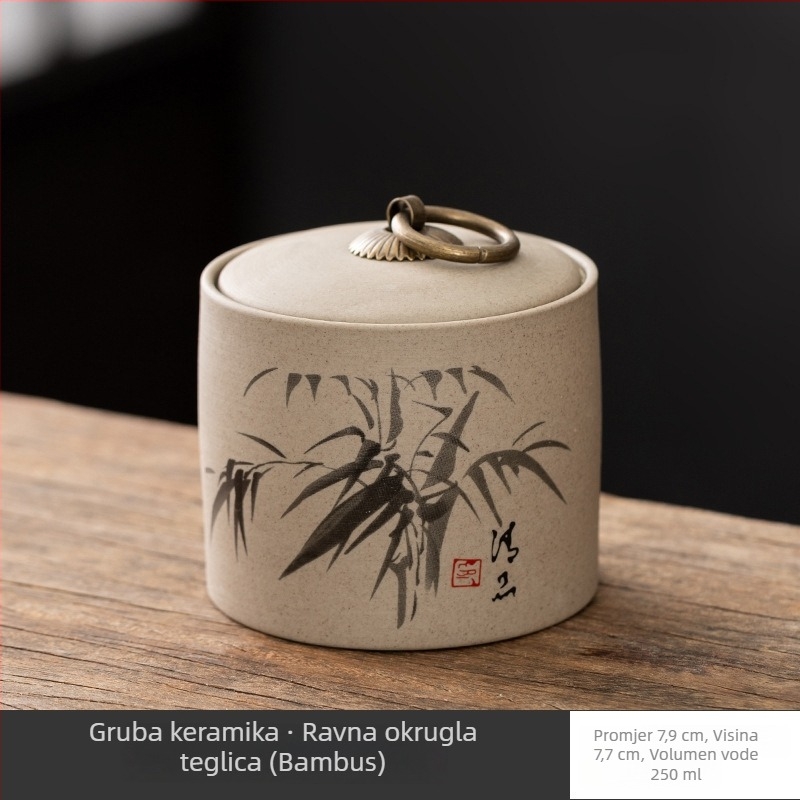 Keramički zatvarač spremnik za čaj Pu'er, mini spremnik za čuvanje čaja, kompaktna prijenosna kutija za čaj
