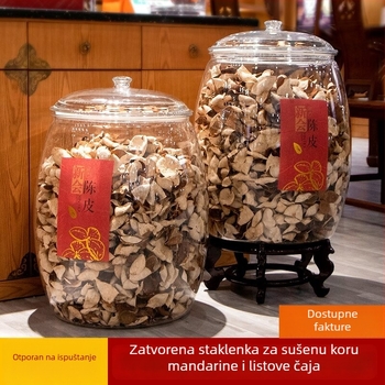 Zakrivljena plastična posuda od PC-a za skladištenje suhih korica mandarine, hermetički zatvoreni plastični spremnik za hranu