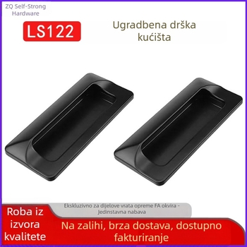 LS122 skrivena ručka za ormariće i ladice, bočno ugradbena ručka, uvlačena ručka, oblik polu-knedle, moderni minimalistički stil