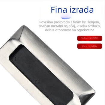 LS122 skrivena ručka za ormariće i ladice, bočno ugradbena ručka, uvlačena ručka, oblik polu-knedle, moderni minimalistički stil