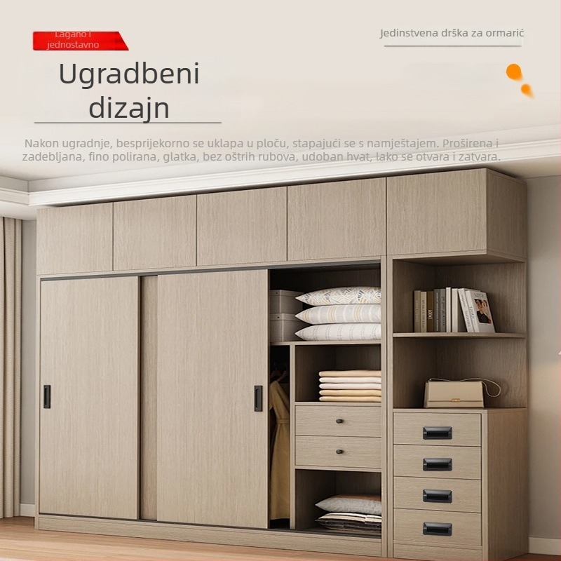 LS122 skrivena ručka za ormariće i ladice, bočno ugradbena ručka, uvlačena ručka, oblik polu-knedle, moderni minimalistički stil