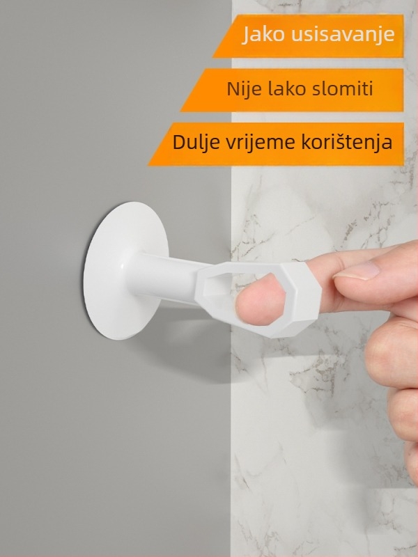 Silikonska vakuumska čašica za prozor s protusudar podlogom – bez rupa, za staklene prozore, otporna na vjetar zaštita kvake vrata