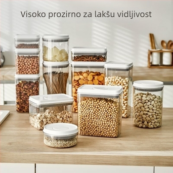 Spremnik za žitarice i brašno, plastična posuda za hranu sa vakuumom