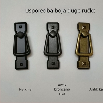 Kvadratna ručica za ormar, crni antik bakren završetak, šuplja cinkova legura, hardver za vrata ormarića i ladice u američkom stilu.