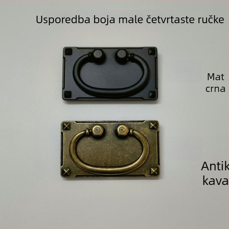 Kvadratna ručica za ormar, crni antik bakren završetak, šuplja cinkova legura, hardver za vrata ormarića i ladice u američkom stilu.