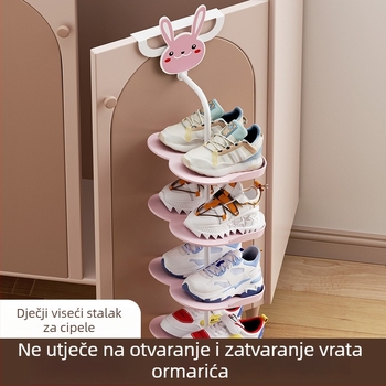 Vješeni dječji stalak za cipele bez bušenja, otporan na prašinu, višeslojni organizator cipela