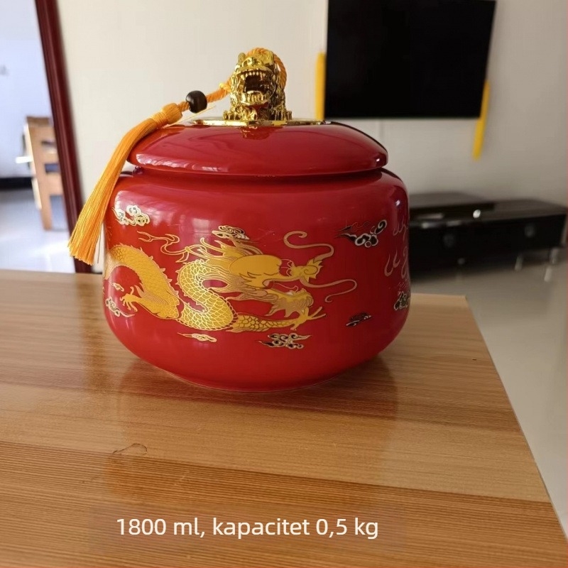 Keramička posuda za čaj velikog kapaciteta, hermetički zatvorena, otporna na vlagu, za Pu'er i Maofeng čaj, kućna upotreba
