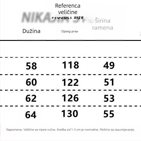 Ženska dvostruko nošena prugasta jakna u korejskom stilu, proljeće 2025, novi model, slobodan kroj, dugi rukavi, reverni ovratnik