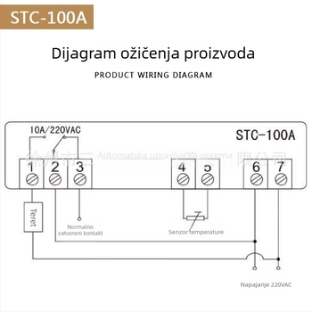 STC-100A regulator temperature za precizan termički nadzor u sustavima hlađenja i grijanja, oprema za preradu morskih plodova, inkubaciju i skladištenje