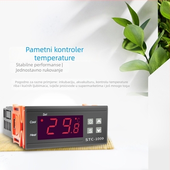 STC-1000 termostat s digitalnim zaslonom za kutiju za kućne ljubimce, 220V, podesiva temperatura