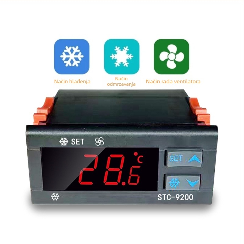 STC9200 Regulator temperature za hladnjak – digitalni inteligentni termostat s alarmom za hlađenje i grijanje