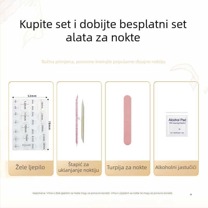 Nokti s motivom javorovog lista i leptira – privlače sreću, osvježavaju ton kože, nosivi umjetni nokti, elegantan svakodnevni stil