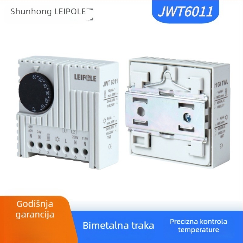 JWT6011 Upravljač temperature i vlage za ormarić, montaža na tračnicu, 24V