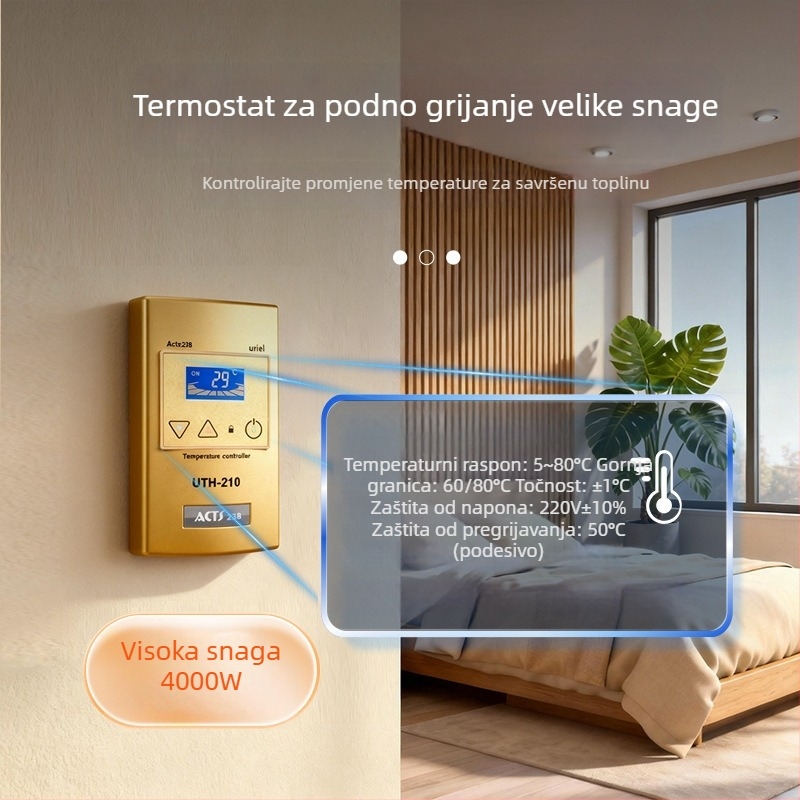 UTH-210 Pametni termostat za podno grijanje, 4000W kontroler temperature